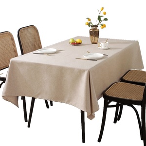 Mantel de lino de poliéster 100%, Cuadrado rectangular personalizado, sólido, estilo moderno de alta calidad, tejido impermeable para eventos de boda en casa - Product Image 4