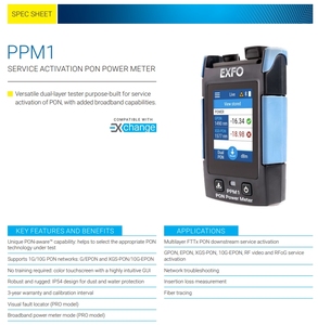 EXFO PPM1 Compteur de puissance <span class=keywords><strong>PON</strong></span> 1G/10G <span class=keywords><strong>PON</strong></span> G/EPON XGS-<span class=keywords><strong>PON</strong></span>/10G-EPON Localisateur de défaut visuel Compteur de puissance large bande Mode Prix - Product Image 6