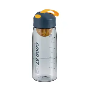 2023新款热塑料水瓶定制自有品牌便携式650毫升/750毫升大容量过滤茶塑料瓶