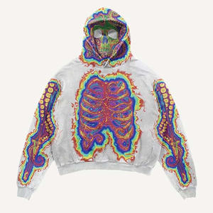 ชุดลำลองผู้ชายไซส์ใหญ่พิเศษ ผ้าคอตตอน 100% ระบายอากาศได้ดี 500GSM ไร้ตะเข็บ ถักแบบฟิวส์ พิมพ์ลายแบบรีดร้อน สไตล์วินเทจ พร้อมโลโก้สั่งทำ - Product Image 1