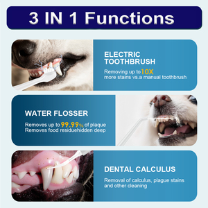 Nettoyage dentaire facile, 4 modes, <span class=keywords><strong>brosse</strong></span> à dents électrique <span class=keywords><strong>pour</strong></span> animaux de compagnie, IPX7, charge USB-C, kit de nettoyage dentaire <span class=keywords><strong>pour</strong></span> chiens et chats - Product Image 3