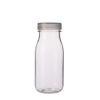 ODM Fournisseur Usine Vente en Gros 200ml Bouteilles en Plastique PET en Forme de Lait, Bouteille Liquide en Plastique Vide de Qualité Alimentaire avec Couvercles à Vis