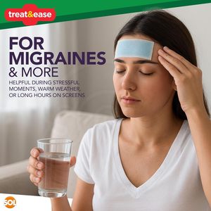 24 Paquetes de Parches de Gel Refrigerante para Aliviar Dolores de Cabeza y Migrañas, Sin Medicamentos, Adhesivo Suave, Larga Duración, Uso en Adultos - Product Image 2