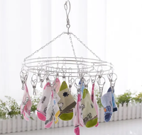 Organisateur de linge suspendu multifonctionnel coupe-vent pliant en acier inoxydable circulaire sèche-linge cintre