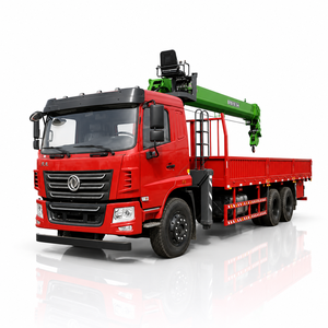 รถบรรทุกติดเครนตงเฟิง 6x4 10 ตัน เครนบูม 4 ท่อน สำหรับขนย้ายวัสดุก่อสร้าง - Product Image 1