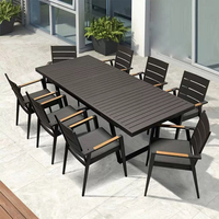 Ensemble de table à manger pliante d'extérieur en aluminium ultraléger durable ensemble de patio résistant aux intempéries