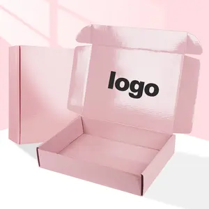 Eco Friendly durevole naturale personalizzato Logo Pack pieghevole spedizione Mailing scatola postale in cartone di carta Kraft
