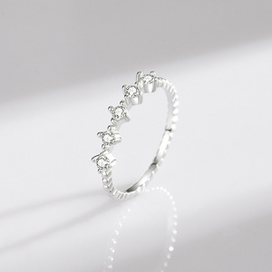 S925 <b>Silver</b> <b>Eternity</b> Band <b>Ring</b> With Round Diamond Prong Setting Classic Women's Engagement Jewelry - Product Image 6
