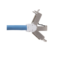 Linkwylan P120 Cat8 6A RJ45 Konektor Cepat Terlindung Tanpa Alat Versi Mini Pendek AP Wifi Faceplate untuk Konektor Ethernet