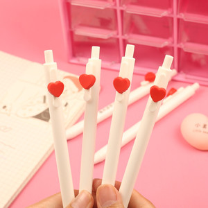 Bolígrafos de gel de plástico de alta calidad, bolígrafo neutro con forma de amor personalizado, venta al por mayor para regalos - Product Image 4