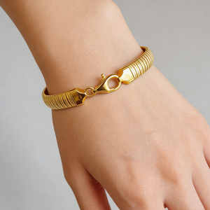 CUSTOM <b>SILVER</b> 10K/14K GOLD PLATED RHODIUM PLATED <b>SOLID</b> GOLD LAB GROWN DIAMOND STRAND BANGLE UNISEX CUTE ANNIVERSARY PARTY LUXURY - Product Image 4