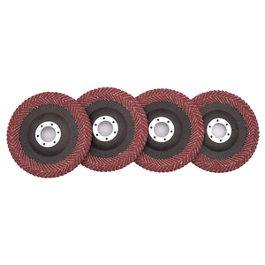 Disco Abrasivo in Ceramica Rossa Premium 125*22mm 5'' con Bordo Curvo Grana 80 #   Dischi Abrasivi 72/90 con Lamelle per Lucidatura e Levigatura Metalli OEM YIHONG T27 - Product Image 5
