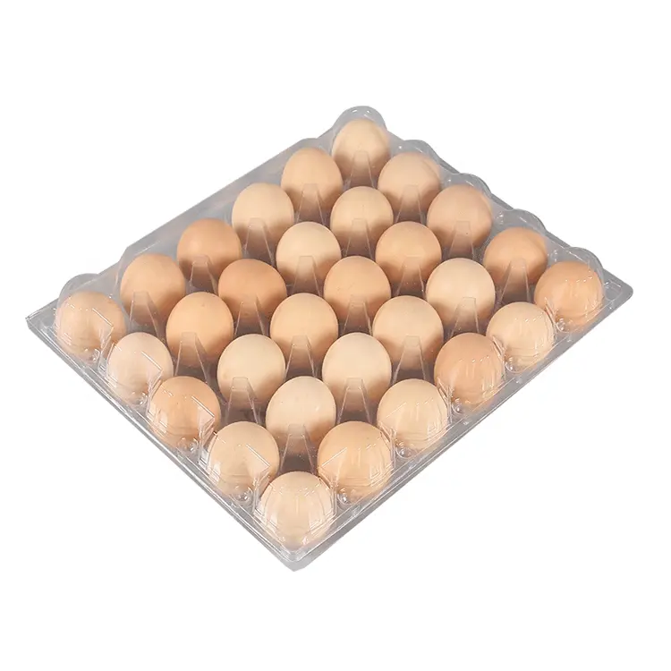 Reciclable personalizado 30 agujeros de blíster de plástico huevos de pollo de la bandeja