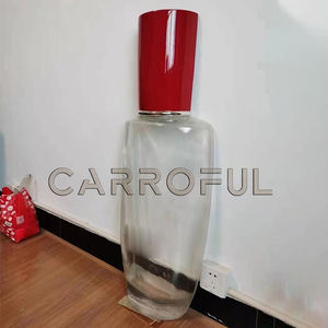 Modelo cosmético da fibra de vidro da escultura 3D exterior transparente feita sob encomenda da grande garrafa de perfume com o batom feito da resina - Product Image 2