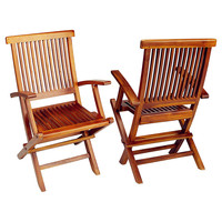Fauteuil pliant en teck véritable, meubles en teck en bois massif pour l'extérieur et la marine