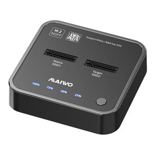 MAIWO 2 Steckplätze Werkzeug kostenloses Mini-USB 3.2 Gen2 SATA M.2 SSD Kopierer Docking-Station Duplikator Festplattenlaufwerk Dock 10Gbps - Product Image 1
