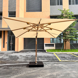 Base de Sombrilla de Aluminio Plegable Impermeable Cuadrada Moderna de Lujo y Alta Calidad con LED para Patio Exterior - Product Image 5