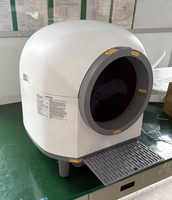 Bac à litière intelligent pour chat de 80 L avec poubelle de 8 L en matériau PP, autonettoyant, 15 jours, sécurité pour plusieurs chats, bac à litière automatique pour chat
