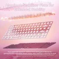 Clavier mécanique sans fil OEM ODM Hero 75 HE rose crème, clavier mécanique 75 touches à effet Hall, tri-mode, en aluminium