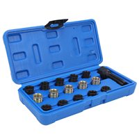 Kit de réparation de filetage de bougie d'allumage en acier inoxydable 304 haute résistance pour la réparation des filetages de culasse de moteur