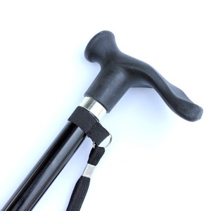 Bâton de marche télescopique en alliage d'aluminium Cleye, réglable en hauteur, léger, pour personnes âgées, bâtons de randonnée noirs - Product Image 1