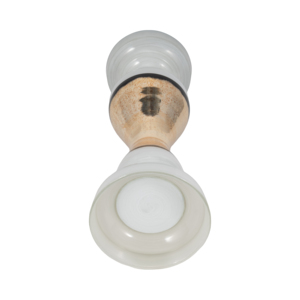 Porte-bougie pilier Hourglass en verre moderne, décoration d'intérieur, accent contemporain, paire - Product Image 5