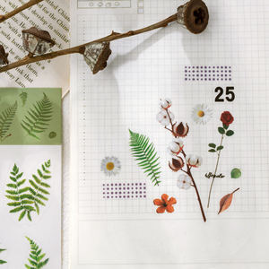 6 pièces par paquet mignon bricolage <span class=keywords><strong>Scrapbooking</strong></span> autocollant mosaïque spécimen série PET pour plante manuel matériel décoration décorative - Product Image 5