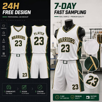 Conjunto de Uniforme de Baloncesto Personalizado para Hombre, Sublimado, Blanco y Verde, de Malla Transpirable, para Equipos Universitarios y Deportivos