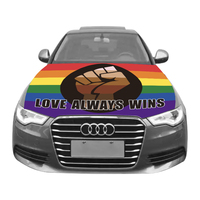 Personnalisé fierté arc-en-ciel LGBT Gay Tansqender lesbienne USA Gay Canadien Gay Mexique Gay capot de voiture drapeau de couverture