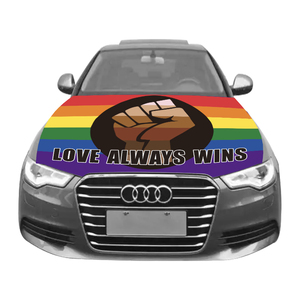 Personnalisé fierté arc-en-ciel LGBT Gay Tansqender lesbienne USA Gay Canadien Gay Mexique Gay capot de voiture drapeau de couverture - Product Image 4