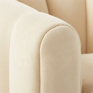 Canapé pivotant sur mesure, <span class=keywords><strong>fauteuil</strong></span>, canapé 1 place, tissu bouclé, lin, velours côtelé, canapé brun beige, camel, crème, beige, velours - Product Image 5
