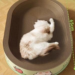 Modern Christmas <b>Cat</b> Scratch Board Super <b>Large</b> Bed Integrated Wear-resistant Non Shedding Corrugated Paper <b>Cat</b> Toy - Product Image 4