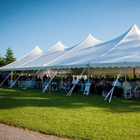 Tente à poteaux en bois pour mariage, Carpa pour événements en plein air, Tente de réception, Tente bédouine, Tente en toile de voile, Tentes en PVC