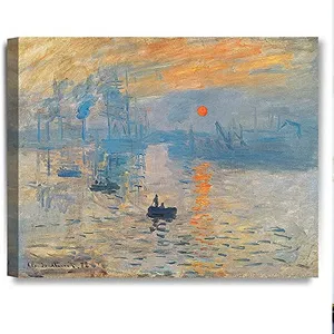High quality wall art paintings Impression Sunrise, Claude Monet Art Reproduction Canvas Prints Wall Art for Home Decor