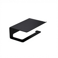 Porte-papier toilette moderne en aluminium spatial avec étagère pour téléphone, support mural pour rouleaux de papier et serviettes de salle de bain