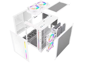 Boîtier d'ordinateur de jeu grand espace en verre, ventilateur led, <span class=keywords><strong>tour</strong></span> moyenne <span class=keywords><strong>ATX</strong></span>, <span class=keywords><strong>pc</strong></span> de jeu, boîtier rvb - Product Image 3