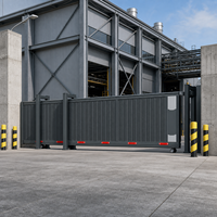 Puerta Corredera Automática Eléctrica de Diseño Moderno, de Aleación de Aluminio, Tipo Cantilever, Ecológica, Duradera, para Fábricas y Empresas