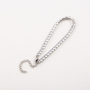 yunnique Fashion Tennis <b>Bracelet</b> 4mm Titanium Steel Zircon Channel Setting Adjustable Unisex Jewelry - Product Image 2