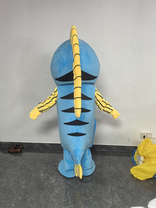 2025 alta calidad estilo personalizado Walkable personaje grande <span class=keywords><strong>Animal</strong></span> dibujos animados pez azul mascota disfraz a la venta - Product Image 4