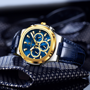 Reloj de Cuarzo para Hombre Poedagar 834, Resistente al Agua, Correa de Cuero Luminosa, Cronógrafo, Listo para Enviar, Reloj de Pulsera para Negocios, Venta al Por Mayor - Product Image 6