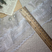 Dentelle à volants double couche personnalisée, dentelle à bord ondulé multicolore pour la décoration de manchettes, ourlets de jupe et cols DIY