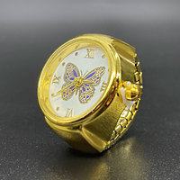 BZ-007 Montre-bague à quartz tendance pour couple, mini bijou très prisé