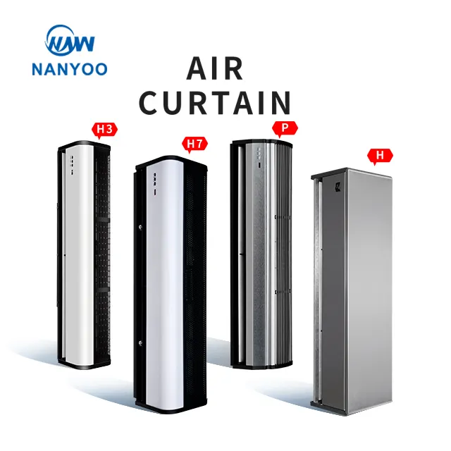 Kapı için Nanyoo hava perdesi ucuz ev sıcak çapraz akış plastik körükler gizli Merchandisers dikey hava perdesi