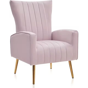 Poltrona Nordica in Velluto con Cuscino Imbottito Spesso e Confortevole, Vendita all'Ingrosso - Product Image 2