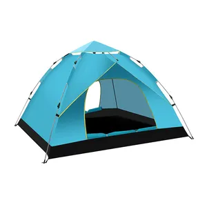 Tenda Kemah tahan air untuk keluarga, tenda Kemah Outdoor 2-3 orang