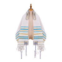 Grande écharpe arabe en polyester châle de prière Talit châle de prière juif israélien casher vente en gros châle de prière multicolore Talit
