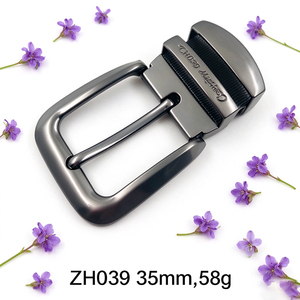Boucle à ardillon large et incurvée en alliage de zinc robuste de 35 mm avec clip, accessoires de ceinture pour ceinture en cuir pour homme, idéale pour les activités de plein air et les affaires. - Product Image 1