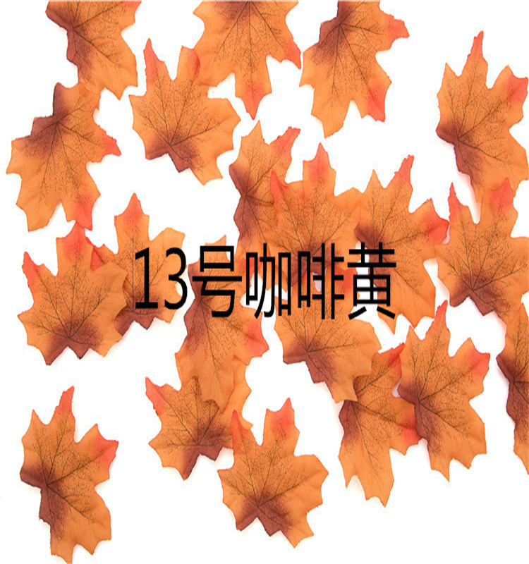 50pcs Fall Artificial Maple Leaves  for Thanksgiving Wedding Indoor Outdoor Wreath Decoration