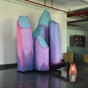 KeepFuns Formation géante gonflable personnalisée en forme <span class=keywords><strong>de</strong></span> <span class=keywords><strong>roche</strong></span> <span class=keywords><strong>de</strong></span> <span class=keywords><strong>cristal</strong></span> - Accessoire gonflable à thème pour fêtes, décor <span class=keywords><strong>de</strong></span> scène et événements - Product Image 3