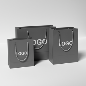 ถุงช้อปปิ้งของขวัญแบบสั่งทำใช้ซ้ำได้พร้อมกระดาษฟอยล์สีทองพิมพ์โลโก้ผู้ผลิต - Product Image 3